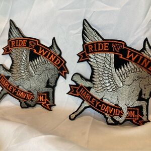 Vintage Ride With the Wind Harley Davidson Pegasus Patch NEW Original Sticker